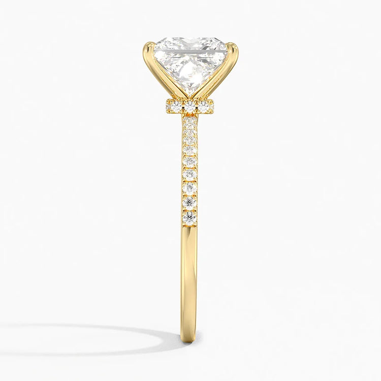 Anillo con diamante de laboratorio de 1 ct en oro 18 Kts