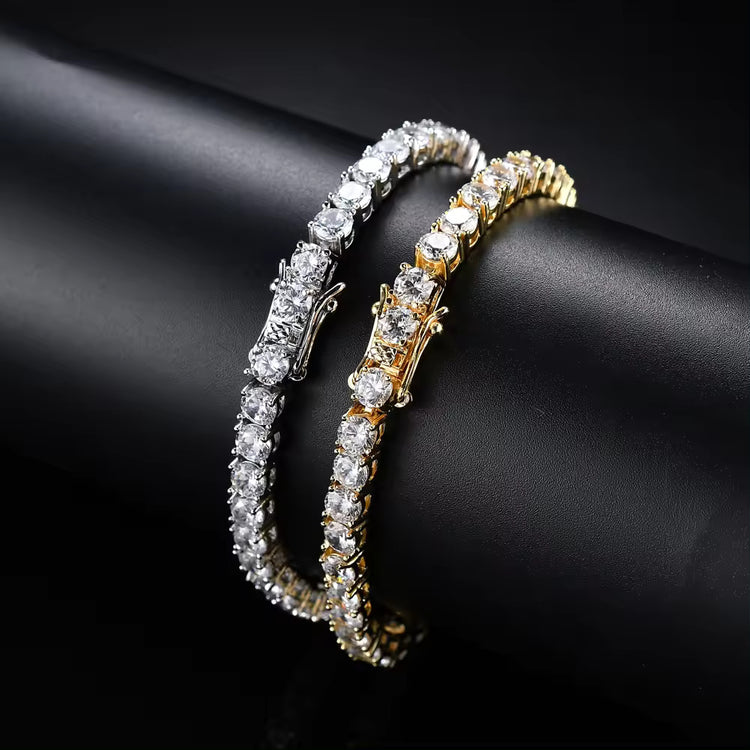 Pulsera con diamantes de laboratorio oro 18 Kts