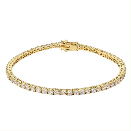 Pulsera con diamantes de laboratorio oro 18 Kts