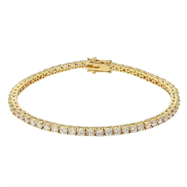 Pulsera con diamantes de laboratorio oro 18 Kts