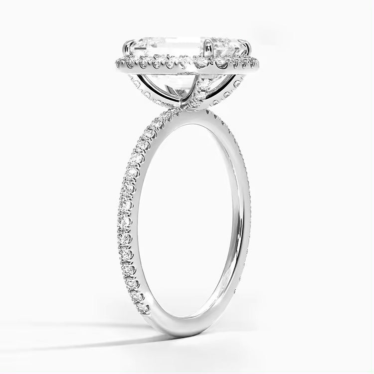 Anillo con diamante de laboratorio de 1 ct en oro 18 Kts