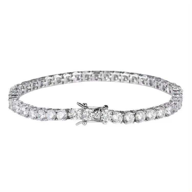 Pulsera con diamantes de laboratorio oro 18 Kts