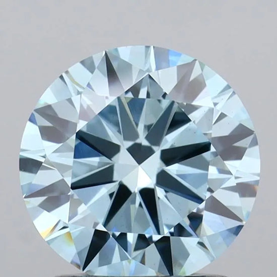 1.31ct Round Lab Grown Diamond (Colour Fancy Vivid Blue, Clarity VS1, Cut EX, IGI Certified)