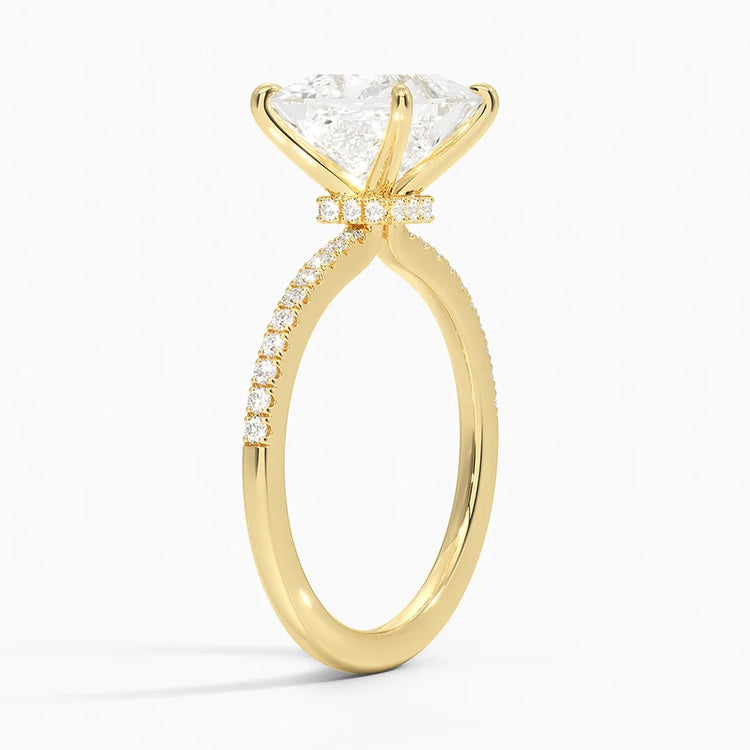 Anillo con diamante de laboratorio de 1 ct en oro 18 Kts