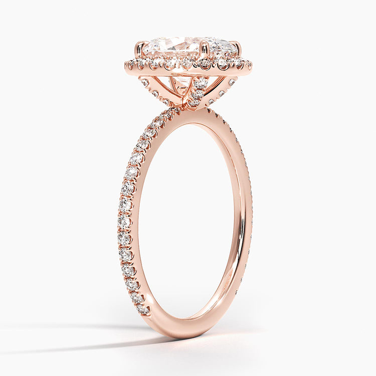 Anillo con diamante de laboratorio de 1 ct en oro 18 Kts